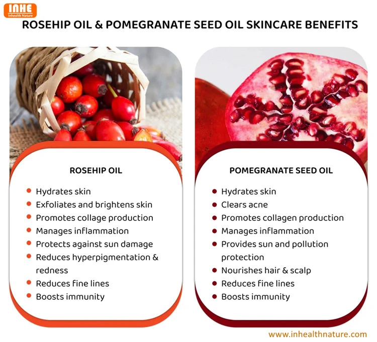 What is the Difference between Pomegranate Oil and Rosehip Oil